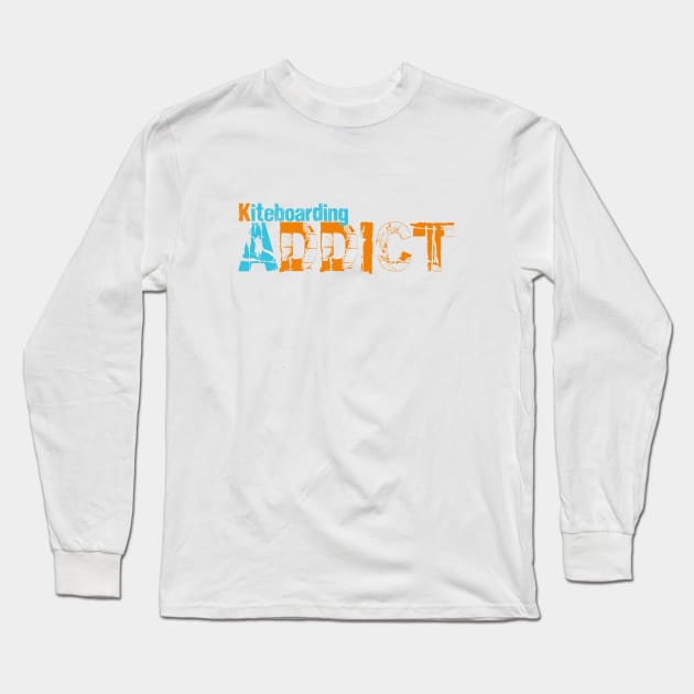 Kite boarding Addict Long Sleeve T-Shirt by bluehair